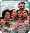 Image of a family in swimming pool