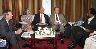 U.S. delegation and Fogarty grantee, Dr. Kisali Pallangyo