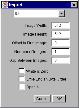 Import Raw Dialog