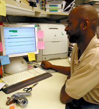 Milton isolates a gene of interest, and compares it to an online database of the entire zebrafish genome to see where it fits.