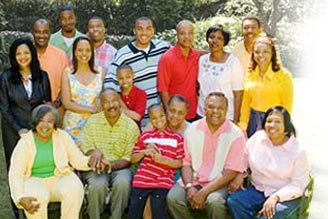 Image of an African-American family reunion.