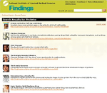 Screen shot of browse by topic page