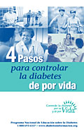 Image of Spanish language of 4 Steps to Control Your Diabetes. For Life. brochure cover