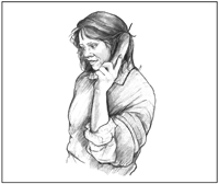 Una madre hablando por teléfono