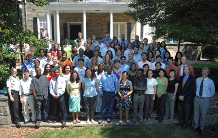 The 2008 International Clinical Research Scholars and Fellows Program awardees outside the Stone House