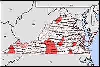 Map of Declared Counties for Disaster 1411