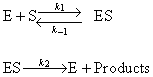 Michaelis-Menten mechanism enzyme-substrate complex equation
