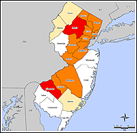 Map of Declared Counties for Disaster 1694