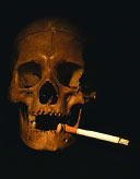 smoking skull
