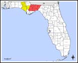 Map of Declared Counties for Disaster 1381