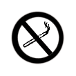 Ilustración de un cigarrillo en una señal que dice “prohibido fumar”, para explicar que no se debe fumar.