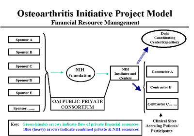 Chart showing the Osteoarthritis Initiative Project Model