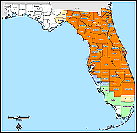 Map of Declared Counties for Disaster 1561