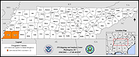 Map of Declared Counties for Disaster 1482