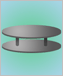 an illustration of two metal discs with spacers separating them.