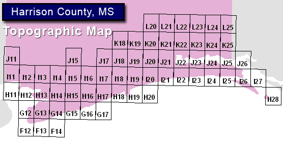 Harrison County Topographic Map