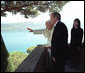 President George W. Bush and Mrs. Bush are given a tour by the Pope in August 2001 of his country retreat, Castel Gandolfo. White House photo by Eric Draper