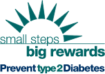 Small Steps. Big Rewards. Prevent type 2 Diabetes. campaign logo