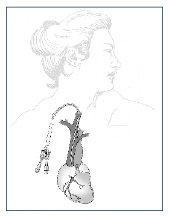 Illustration of a catheter inserted in the neck.