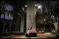 President George W. Bush delivers the eulogy for former President Gerald R. Ford during the State Funeral service at the National Cathedral in Washington, D.C., Tuesday, Jan. 2, 2007. White House photo by Eric Draper