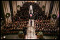 Boy Scouts attending the State Funeral service for former President Gerald R. Ford at the National Cathedral in Washington, D.C., salute his casket as it leaves the cathedral, Tuesday, Jan. 2, 2007. White House photo by David Bohrer