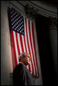 President George W. Bush is introduced by New York Mayor Michael Bloomberg on Wall Street in New York City Wednesday, Jan. 31, 2007. White House photo by Paul Morse