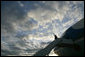 President George W. Bush waves as he prepares to board Air Force One for his return to Washington, D.C., following his visit to Fort Benning, Ga., Thursday, Jan. 11, 2007. White House photo by Eric Draper