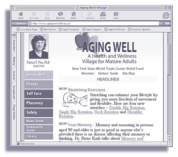 Picture of Aging Well homepage