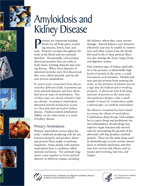 Amyloidosis and Kidney Disease