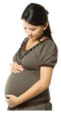 Picture of young, pregnant woman.