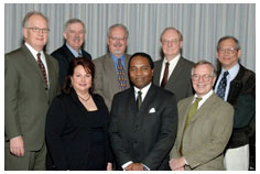 Picture of seven new NIDDK Advisory Council members with NIDDK Director Griffin P. Rodgers, M.D.