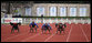 Members of the Russian Paralympic Team participate in the 100-meter sprint exhibition for Mrs. Laura Bush Sunday, April 6, 2008, at Central Sochi Stadium in Sochi, Russia. White House photo by Shealah Craighead