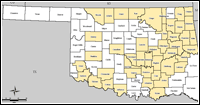 Map of Declared Counties for Disaster 1678