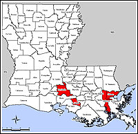 Map of Declared Counties for Disaster 1685