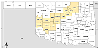 Map of Declared Counties for Disaster 1452