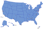 Map of Support of Competitive Research (SCORE) Program Institutions