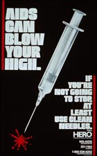 Poster: AIDS Can Blow Your High.