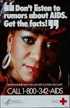 Poster: Don't Listen to Rumors about AIDS; Get the Facts.