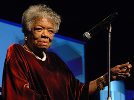 Dr. Maya Angelou addresses health equity summit.