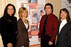 Gale Marshall, Vice Chair of the American Indian and Alaska Native Work Group, and John Riley, Davenport High School student, with NDEP Directors Joanne Gallivan and Jane Kelly