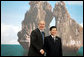 President George W. Bush and President Nguyen Minh Triet of Vietnam share in a photo opportunity Saturday, Nov. 18, 2006, at the National Conference Center in Hanoi prior to the start of the first retreat of the 2006 APEC Summit. White House photo by Paul Morse