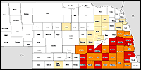 Map of Declared Counties for Disaster 1517