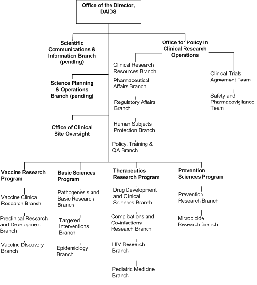 DAIDS Org Chart