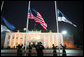 The American flag is raised outside the Kadriorg Palace in Tallinn, Estonia Tuesday morning, Nov. 28, 2006, during the arrival ceremony welcoming President George W. Bush. White House photo by Paul Morse