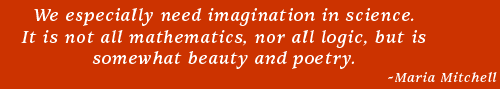 We especially need imagination in science. It is not all mathematics, nor all logic, but is somewhat beauty and poetry.
