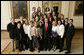 President George W. Bush stands with members of the University of Portland Women’s Soccer Team Thursday, April 6, 2006, during a photo opportunity with the 2005 and 2006 NCAA Sports Champions. White House photo by Paul Morse