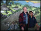 President George W. Bush meets with an employee Monday, March 12, 2007, at the Labradores Mayas Packing Station in Chirijuyu, Guatemala. The President and Mrs. Laura Bush are on the fourth leg of a five-country trip through Central and South America. They are scheduled to arrive in Mexico later in the day. White House photo by Paul Morse