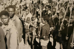 Initiation ceremony in 1982 in Mochudi. Photo shows age difference between many of the boys and young men