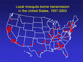 Episodes of local transmission in the United States are currently located in mostly Southern, MidWestern, and New England states.