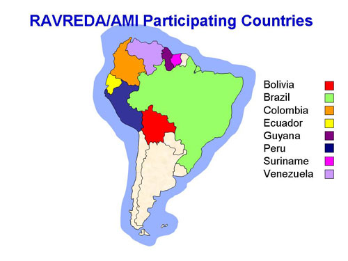 Participating RAVREDA/AMI Countries